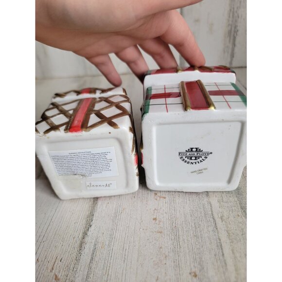 Present candle holder trinket box xmas ceramic set decor gift - Picture 5 of 5